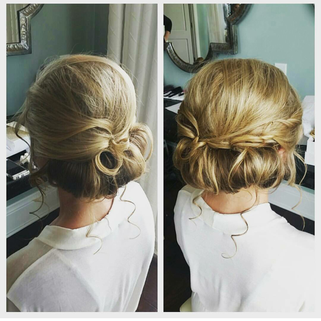 Mixing an exquisite chignon with braiding and ringlets creates a symphony in hair.